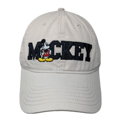 Mickey Mouse Slideback Hat Cream One Size Embroidered 6 Panel Disney