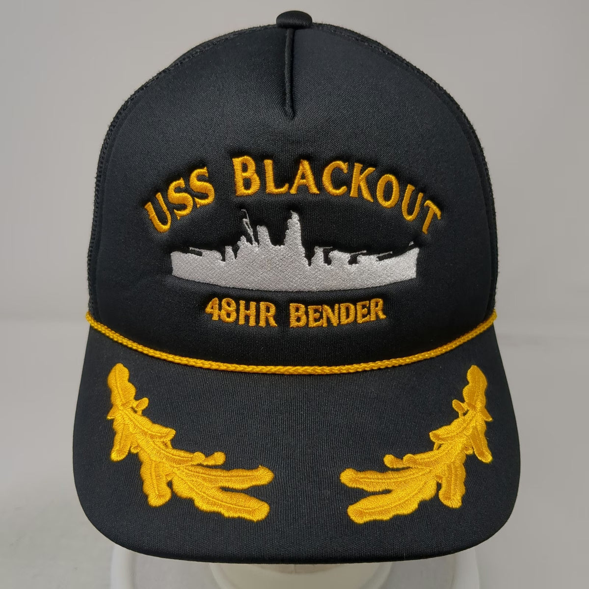 Visibly Toxic Trucker Hat Black One Size USS Blackout 48HR Bender Scrambled Eggs