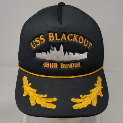 Visibly Toxic Trucker Hat Black One Size USS Blackout 48HR Bender Scrambled Eggs