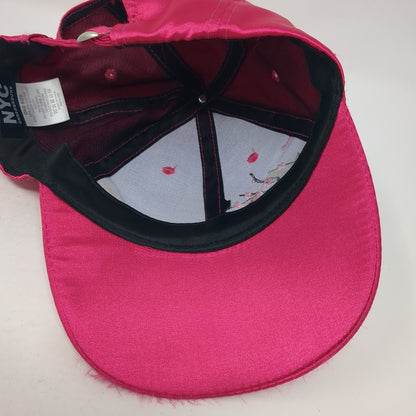 NYC Underground Slideback Hat Pink One Size Adjustable Embroidered