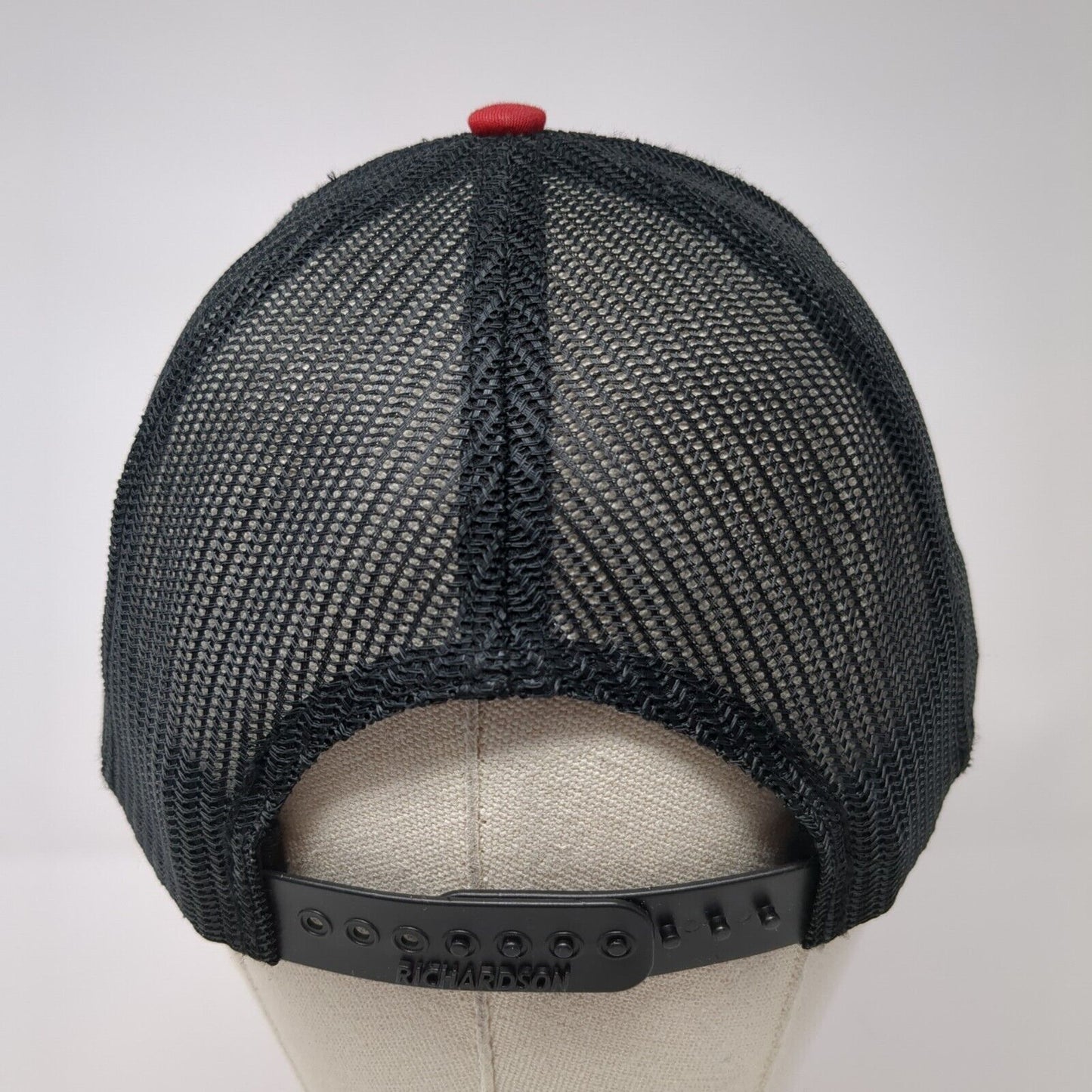 Hawkins Companies Snapback Trucker Hat Red OS Adjustable Mesh Back Richardson