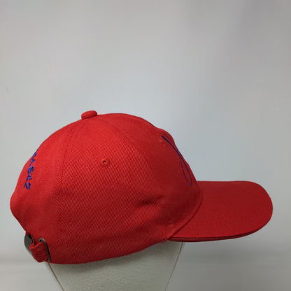 Heiner Slideback Hat Red One Size Adjustable Embroidered Solid 6 Panel