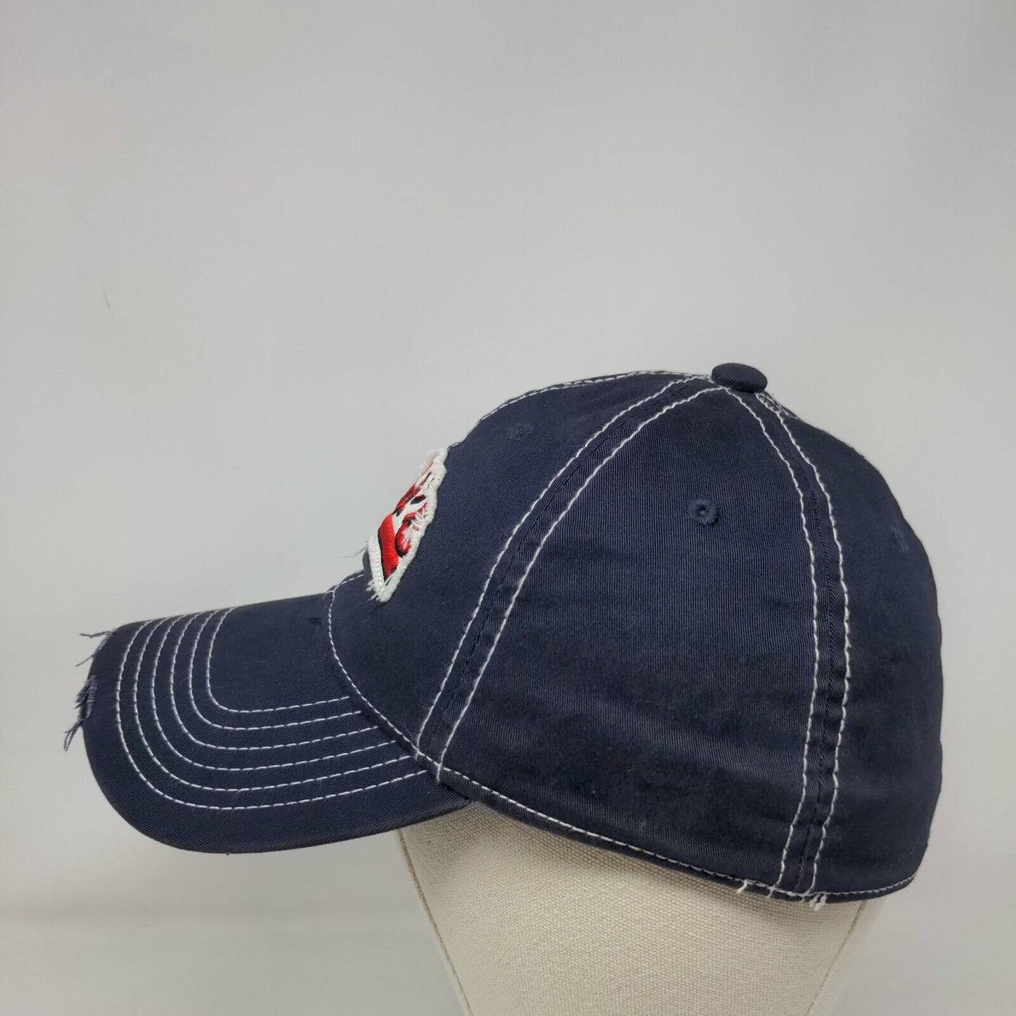 Bub's Big Ugly Fitted Hat Blue 57cm Embroidered 6 Panel Cap America
