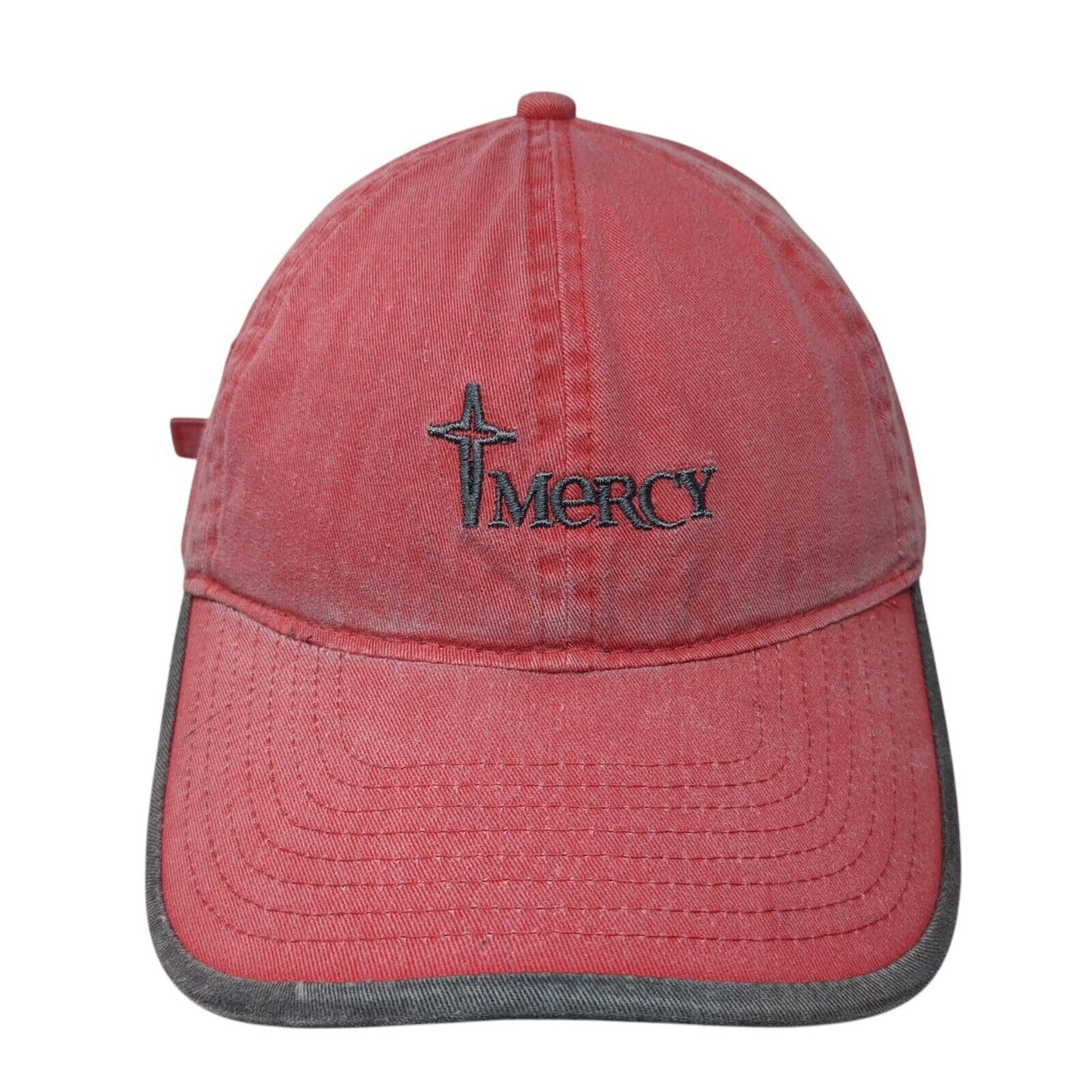 Mercy Slideback Hat Red One Size Adjustable Embroidered North End