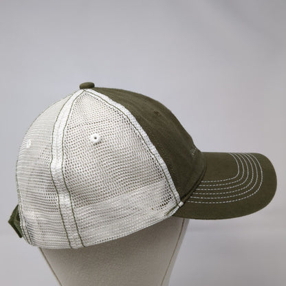 Race To Robie Creek Strapback Mesh Back Trucker Hat Green OSFA District