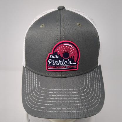Little Pinkie's Baked Goods Coffee Trucker Hat Gray One Size Mesh Back