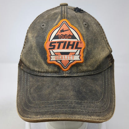 STIHL Baseball Cap Brown One Size Mesh Back Patch Strapback Chainsaw Tough hat