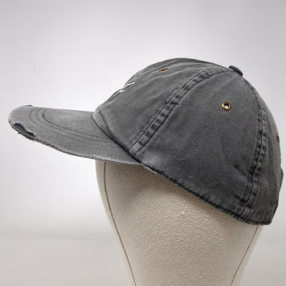 The Pressbox Slideback Hat Gray One Size Solid Adjustable Embroidered