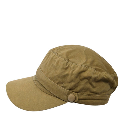 Unbranded Cadet Army Cap Brown One Size Stretch Lightweight Blank Cotton