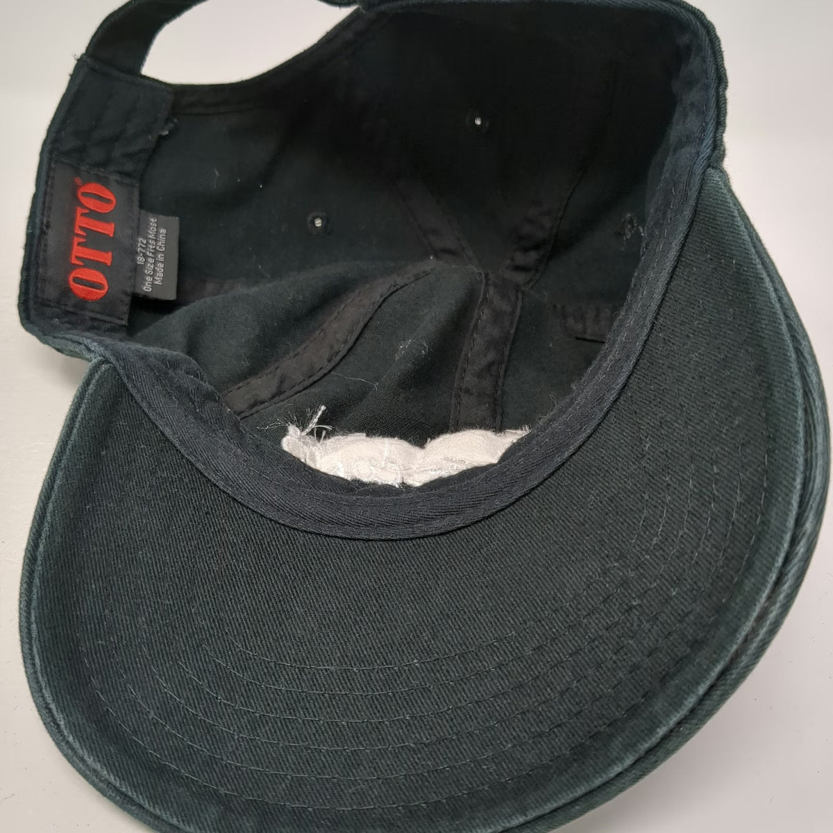 OTTO I Am Second Baseball Cap Black One Size Embroidered Cotton Slideback Hat