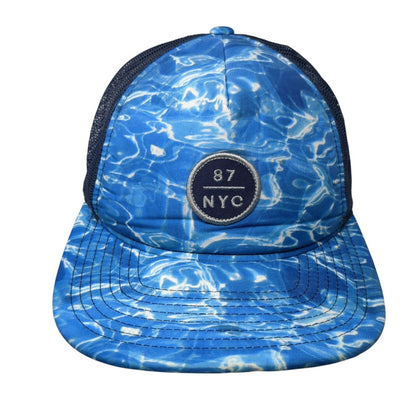 87 NYC Snapback Trucker Hat Blue One Size Adjustable Mesh Back Aeropostale