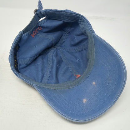 Polo Ralph Lauren Baseball Cap Blue One Size Orange Embroidered Polo Hat