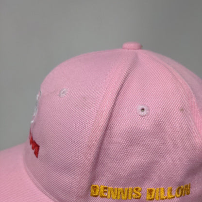 RAM Dennis Dillon Strapback Hat Pink One Size Adjustable Embroidered