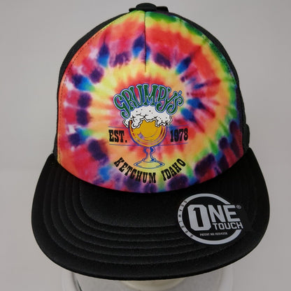 Grumpy's Ketchum Idaho Est. 1978 Trucker Hat Multi OS Seamless Mesh W/Tags Coal