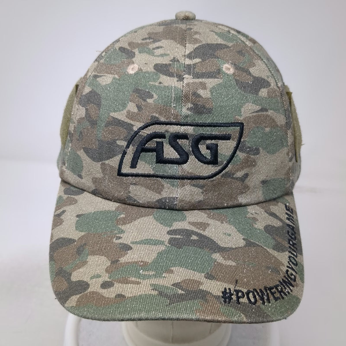 ActionSportGames Baseball Cap Green Camo One Size Strapback Side Patches Hat
