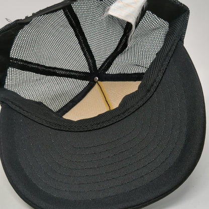 Nissin Cap Trucker Hat Black One Size Big O Tires Patch Mesh Back Snapback