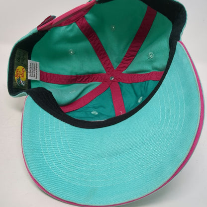 Bass Pro Shops Snapback Hat Blue One Size Pink Fish Graphic Adjustable Cotton