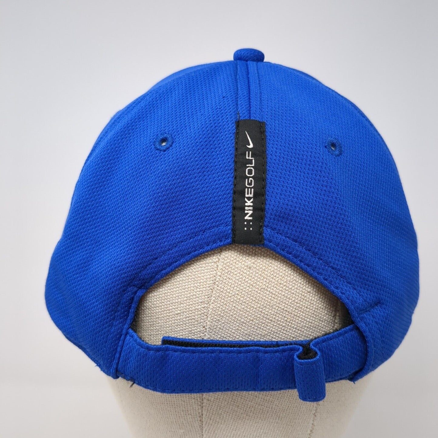 Nike Strapback Golf Hat Blue One Size Adjustable Embroidered 6 Panel Polyester