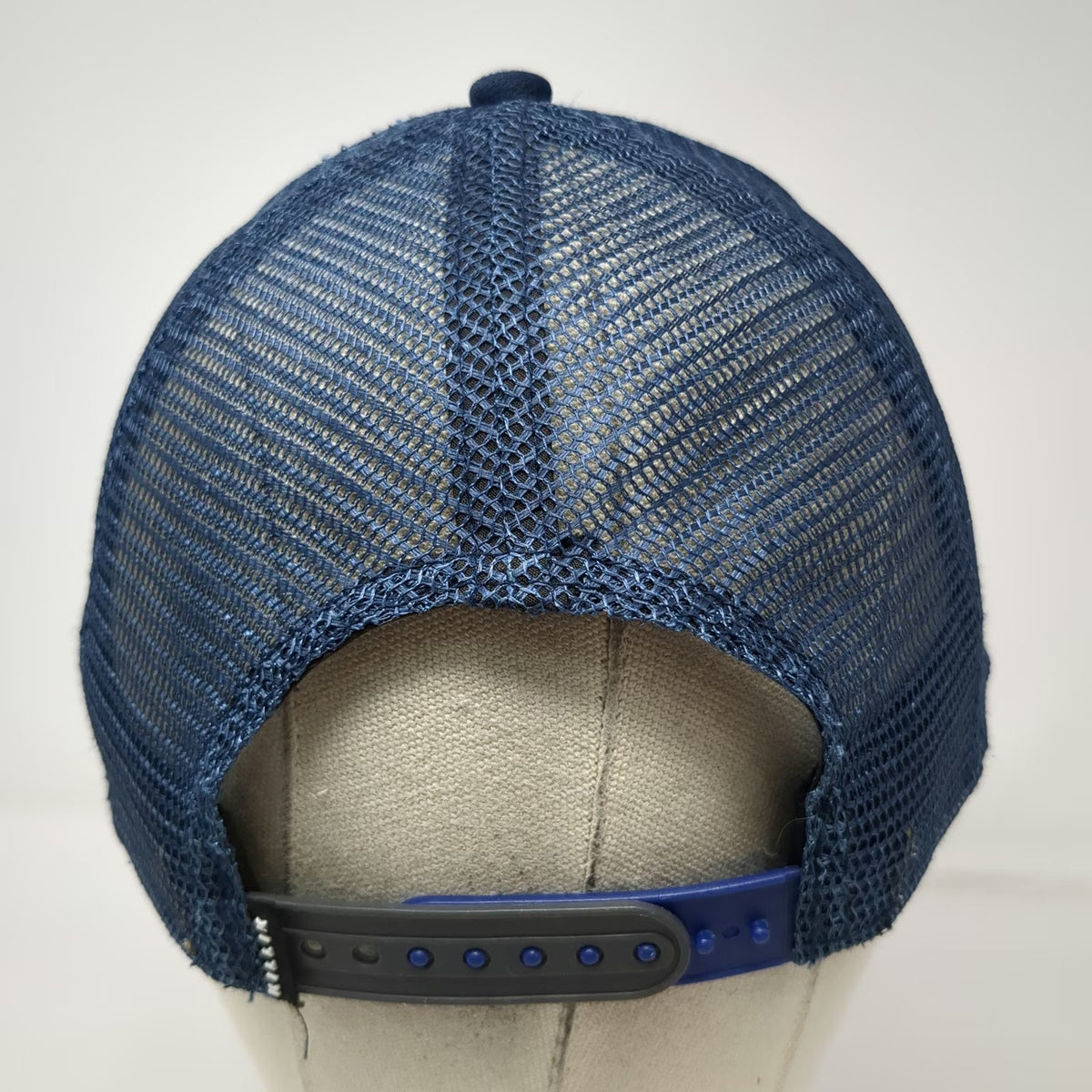 Outdoor Cap Trucker Hat Blue One Size Mesh Snapback Rubber Patch Honeycomb Logo
