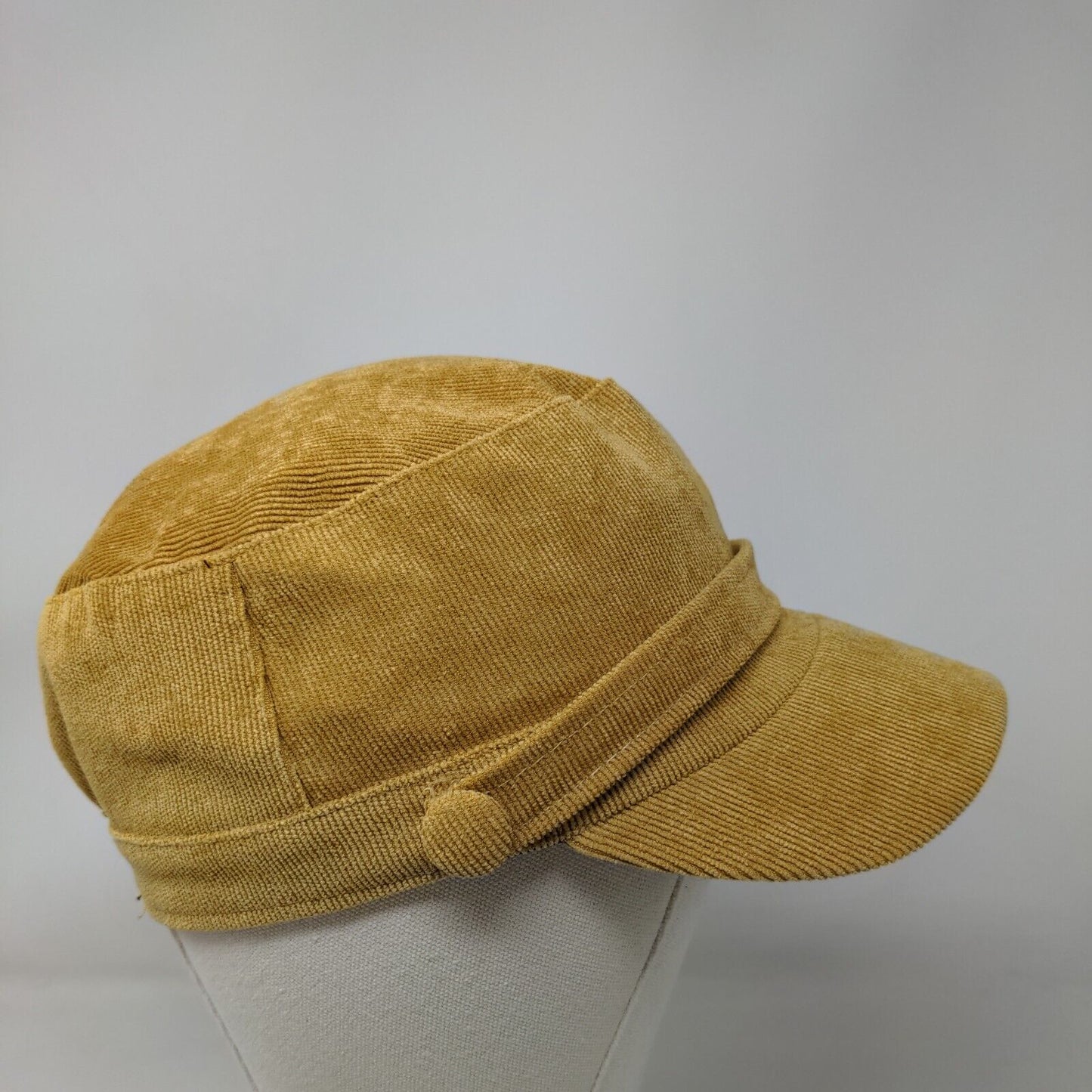 Arianna by Howards Fitted Newsboy Cap Tan One Size Stretch Corduroy