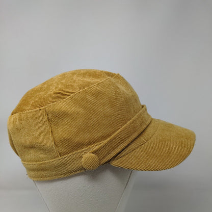 Arianna by Howards Fitted Newsboy Cap Tan One Size Stretch Corduroy