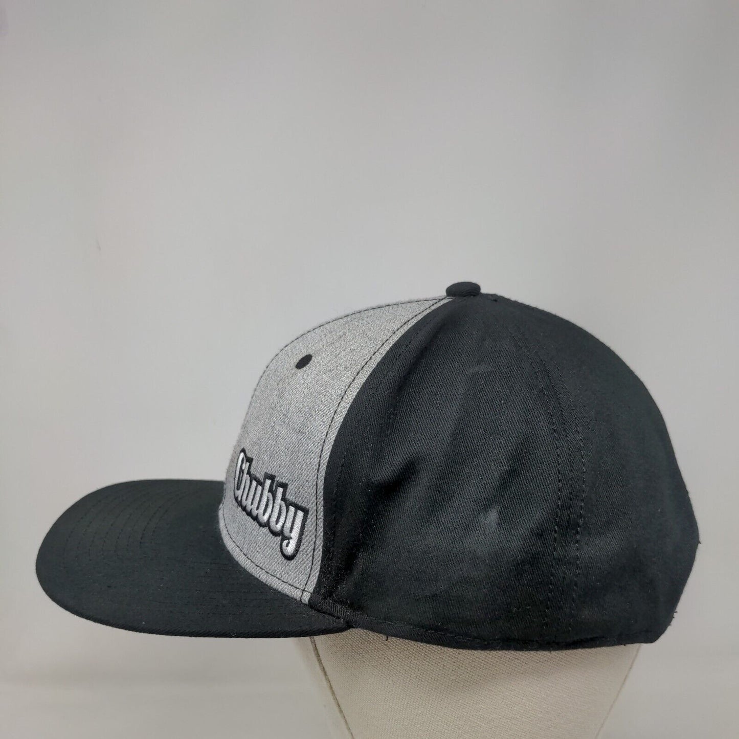 Chubby Snapback Hat Black One Size Adjustable Embroidered 6 Panel Cap America