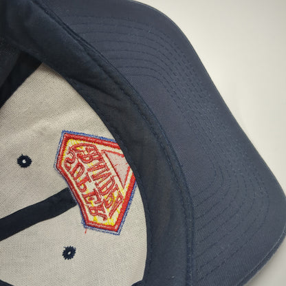 Super Grandpa Snapback Hat Blue One Size Adjustable Embroidered Outdoor
