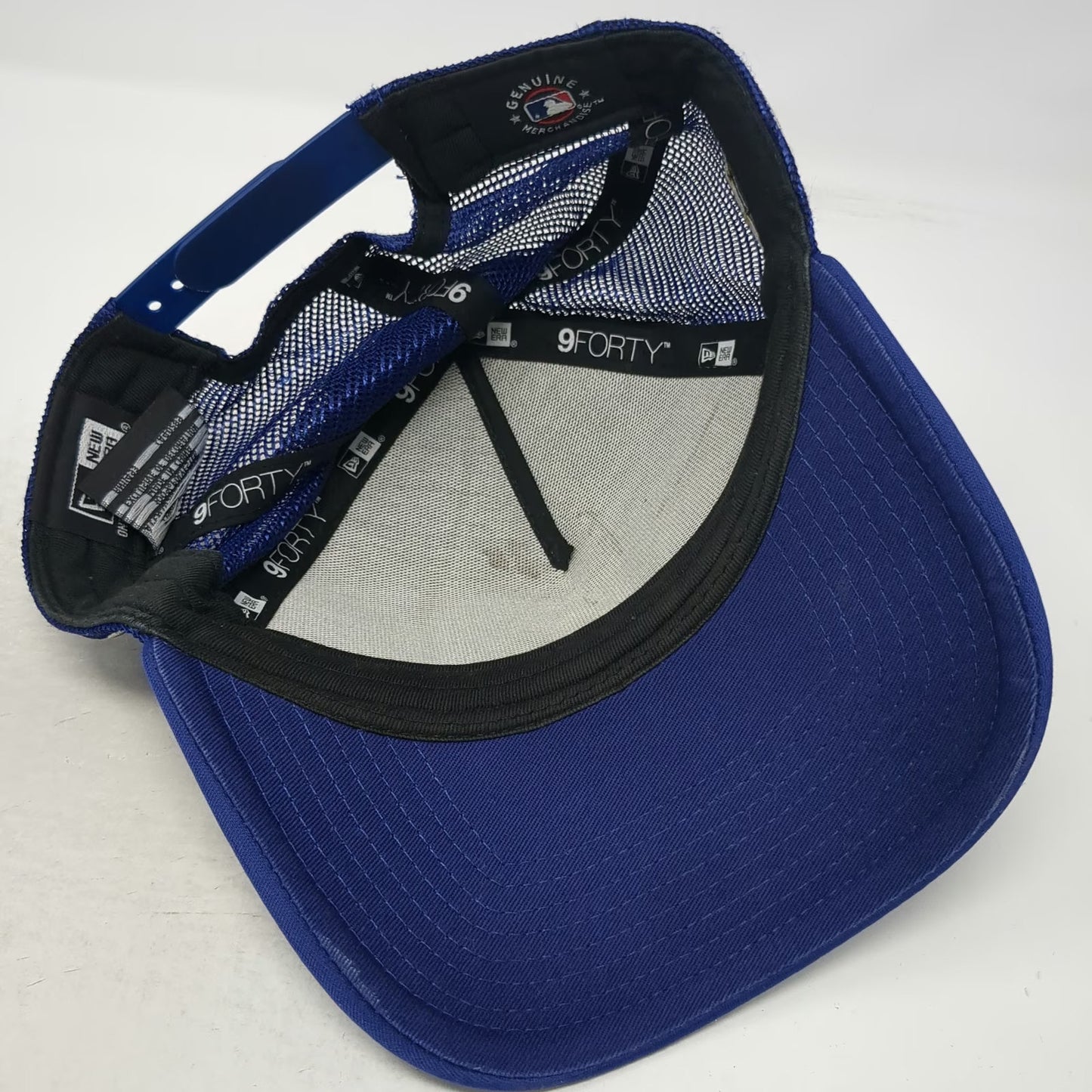 New Era Los Angeles Dodgers MLB Trucker Hat Blue One Size Side Patch Snapback
