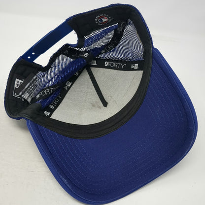 New Era Los Angeles Dodgers MLB Trucker Hat Blue One Size Side Patch Snapback