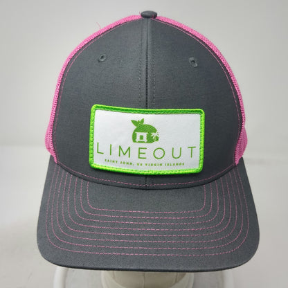 Richardson Trucker Hat Gray Pink One Size Mesh Patch Lime Out Saint John VI