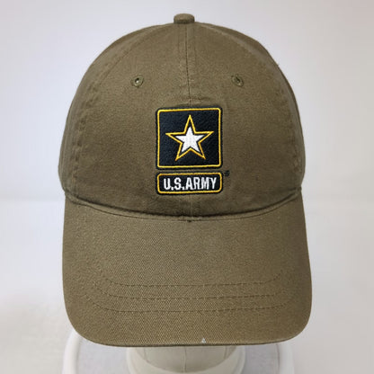 U.S. Army Baseball Cap Brown One Size Adjustable Strapback Star Logo Hat