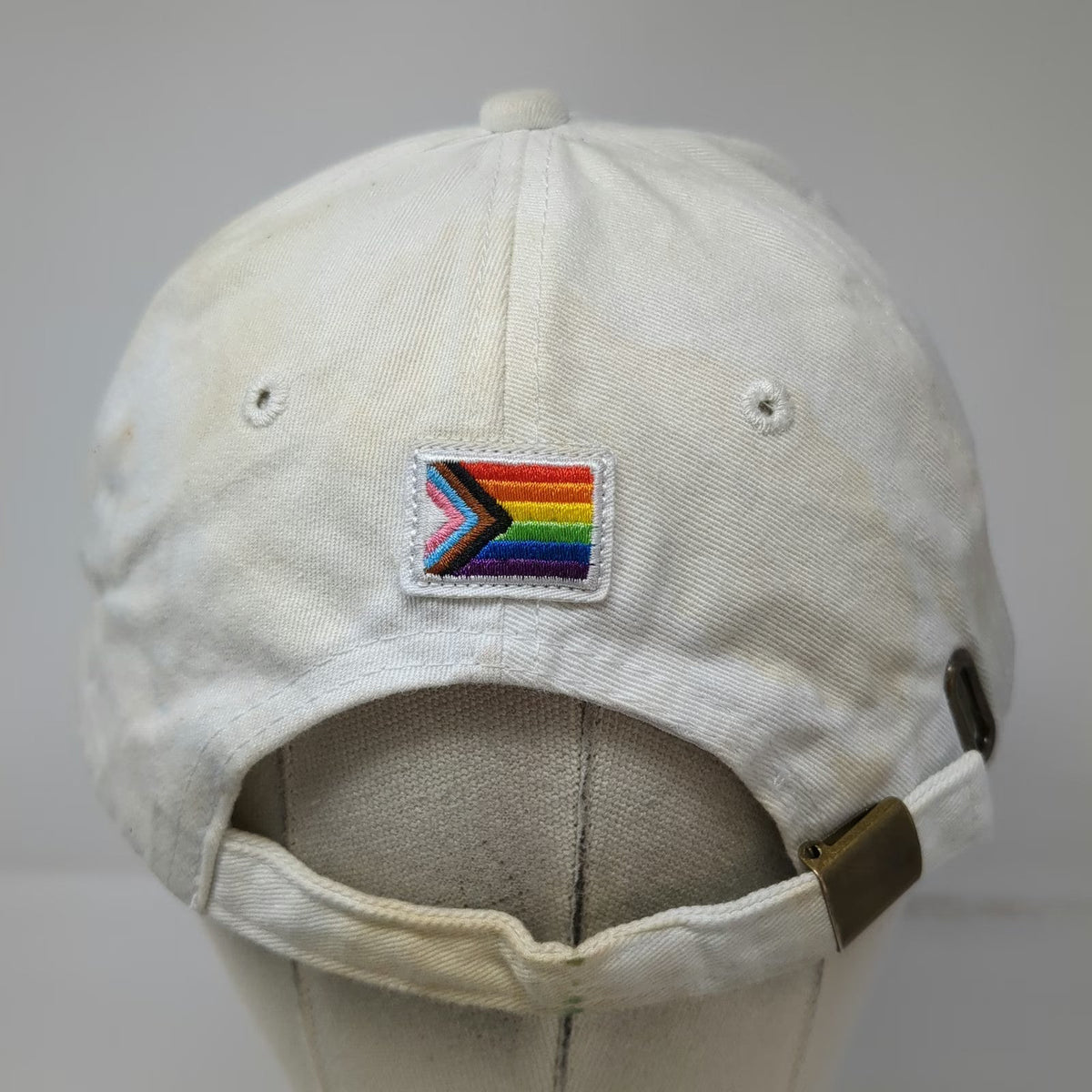 Deep Eddy Vodka White Baseball Cap One Size Rainbow Pride Flag Adjustable Hat