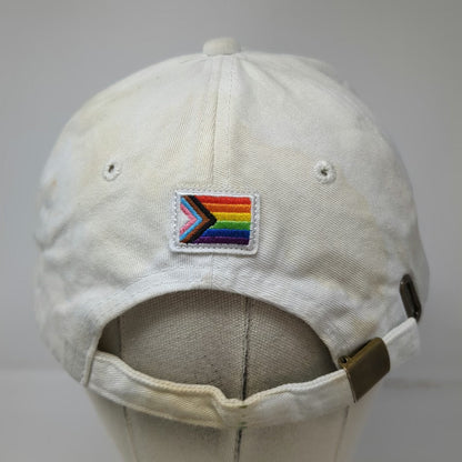 Deep Eddy Vodka White Baseball Cap One Size Rainbow Pride Flag Adjustable Hat