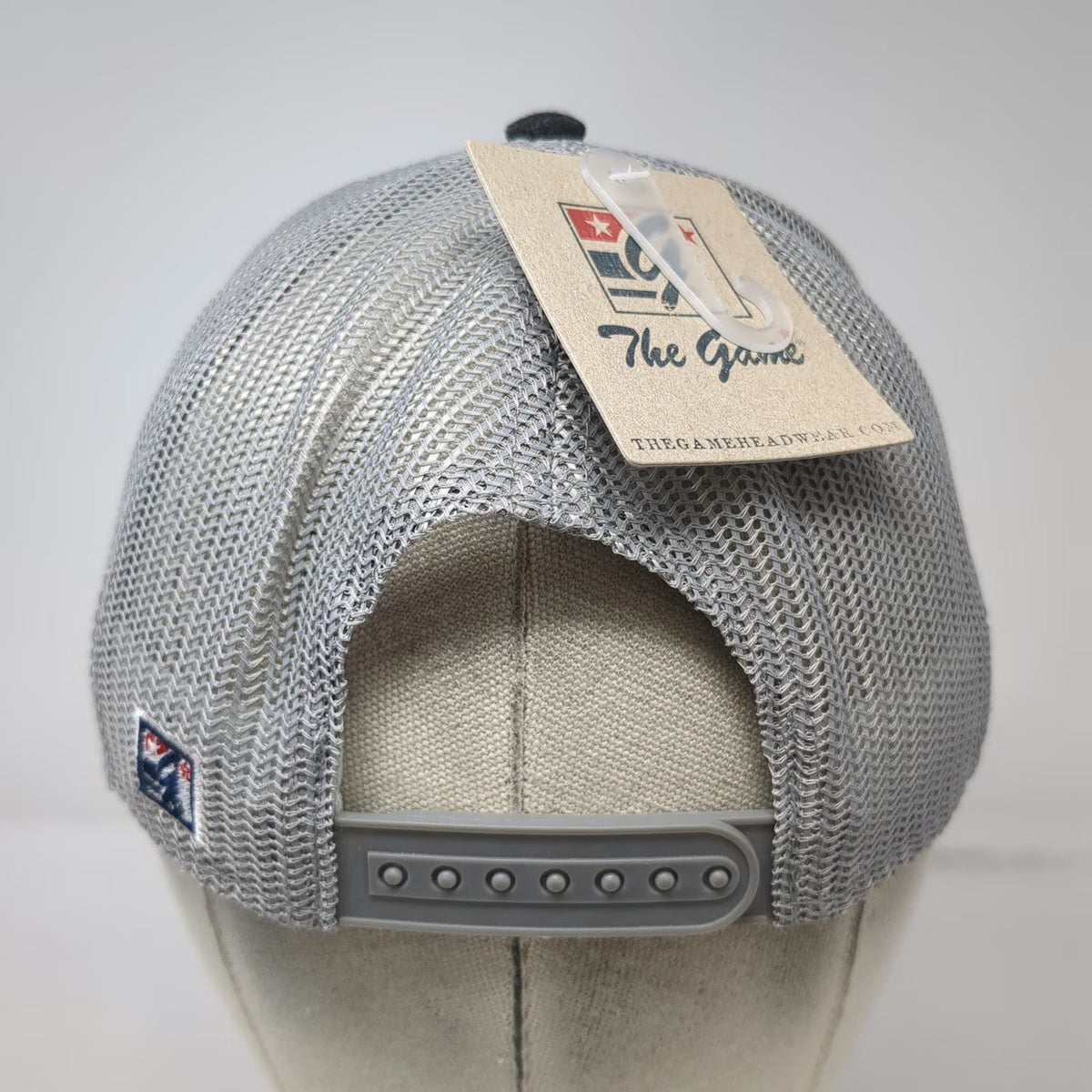 The Game Trucker Hat Gray One Size Blue Ground Northwest LLC Mesh Snapback Brim