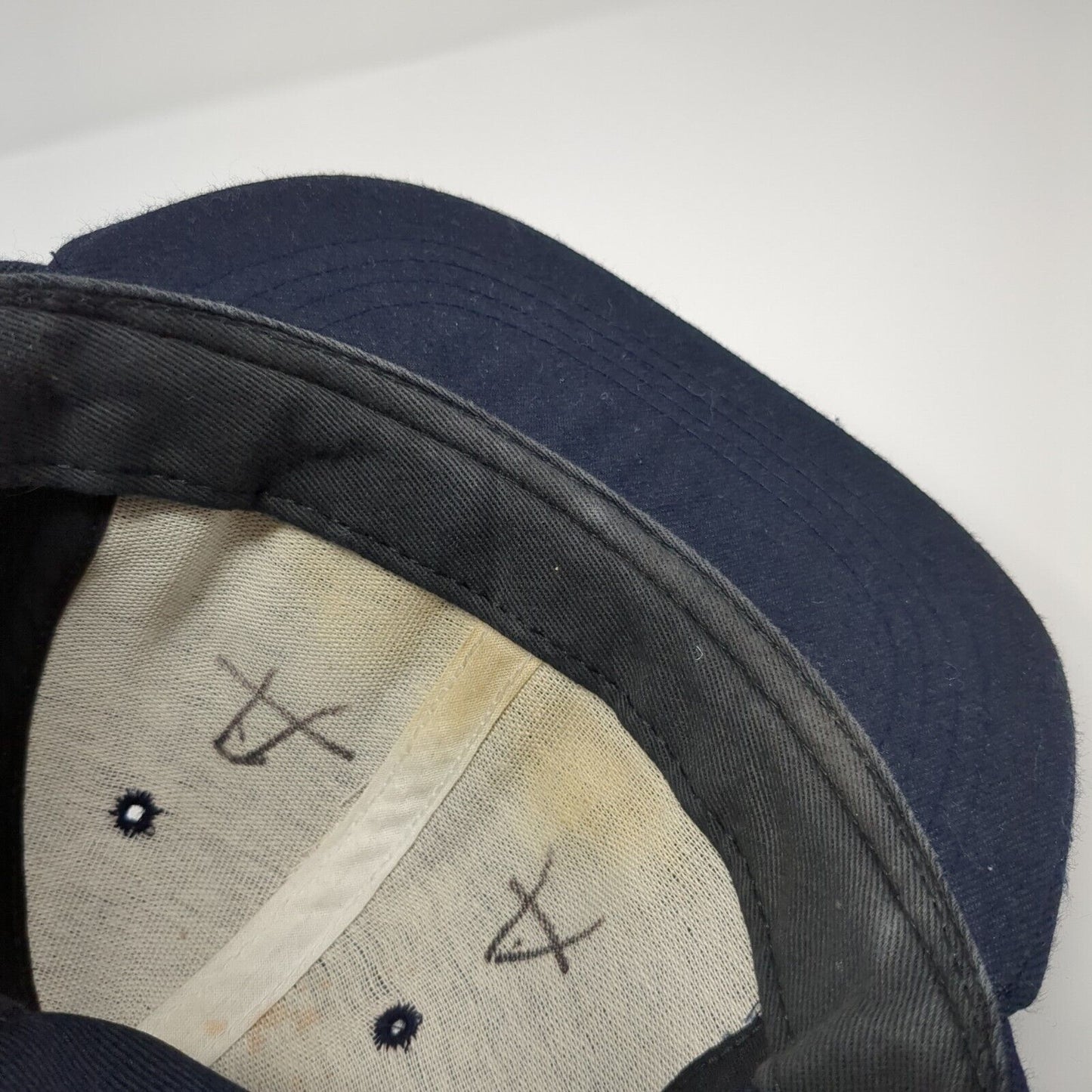 ASA 01 Fitted Hat Blue 6 7/8 Embroidered Solid 6 Panel Vent Holes Roxxi