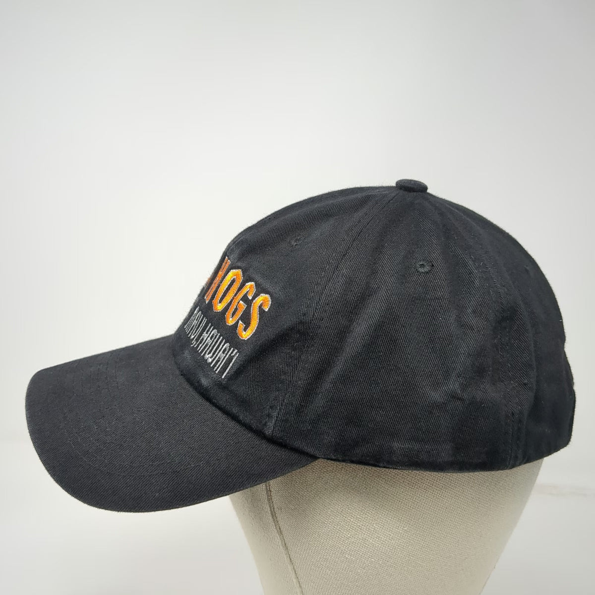 Hula Hogs Baseball Cap Black One Size Maui Hawaii Motorcycles Ride Me Hat