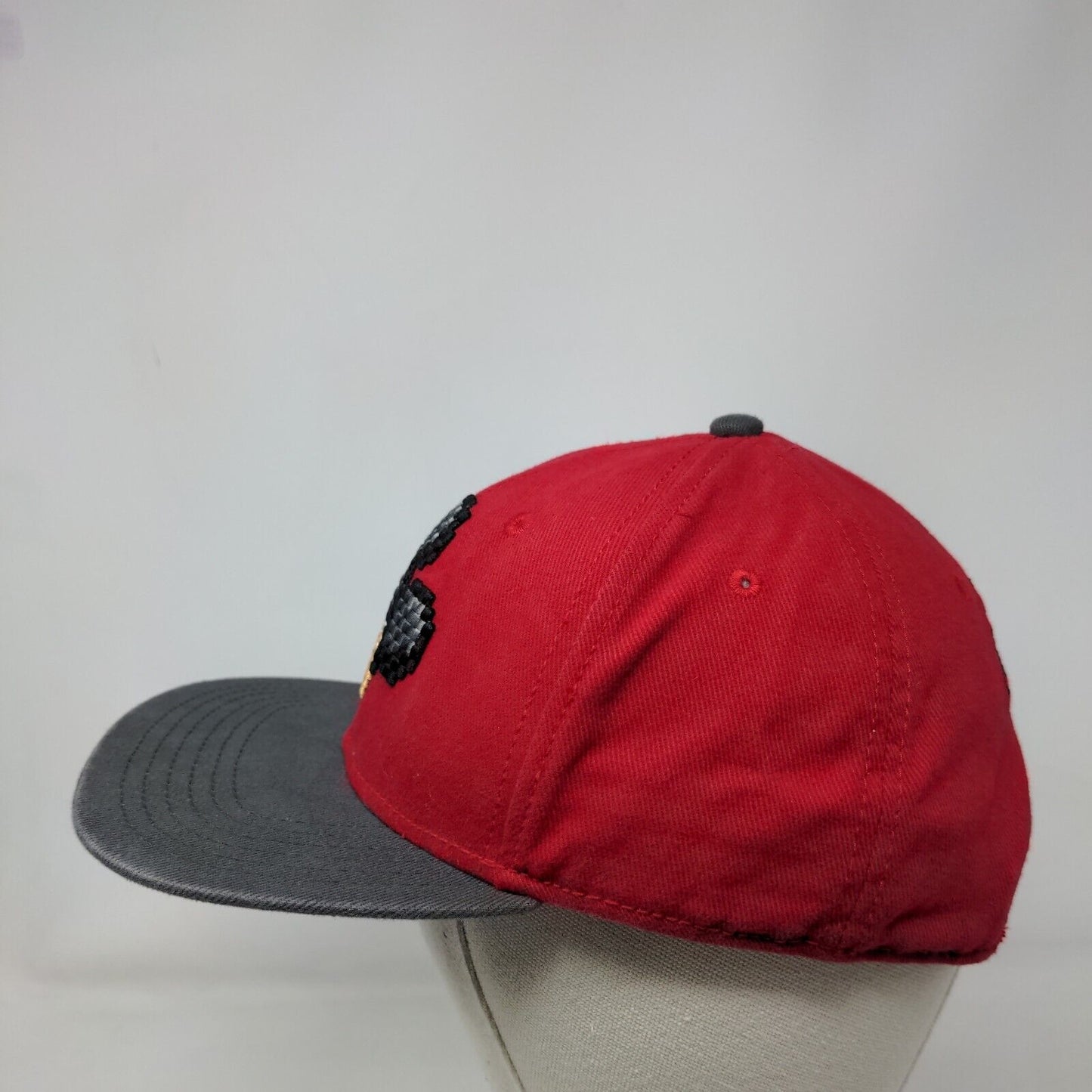 Mickey Mouse Pixel Snapback Hat Red Youth Embroidered Colorblock Disney