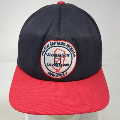 Laborers Union 5 Panel Blue Red One Size Political New Jersey Snapback Hat USA