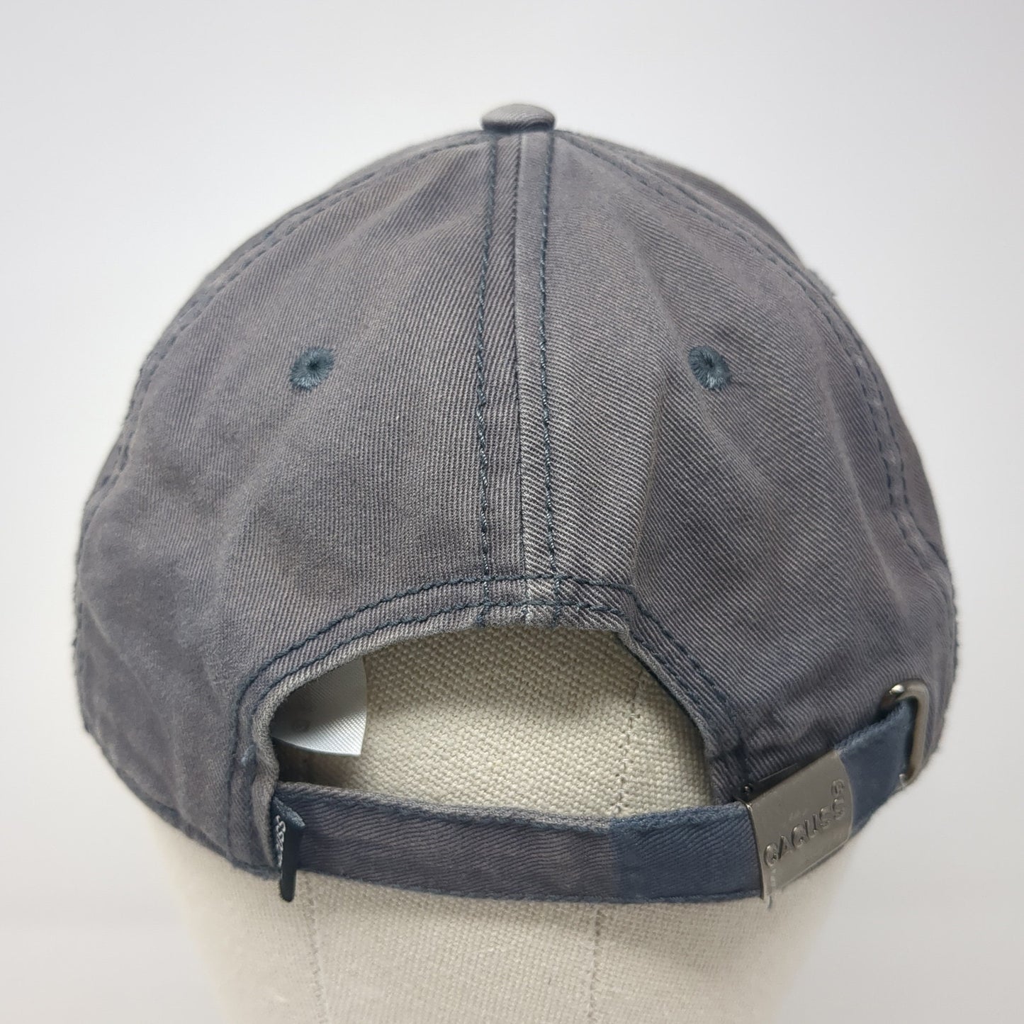 Cacuss Slideback Baseball Cap Gray One Size Adjustable 6 Panel Cotton
