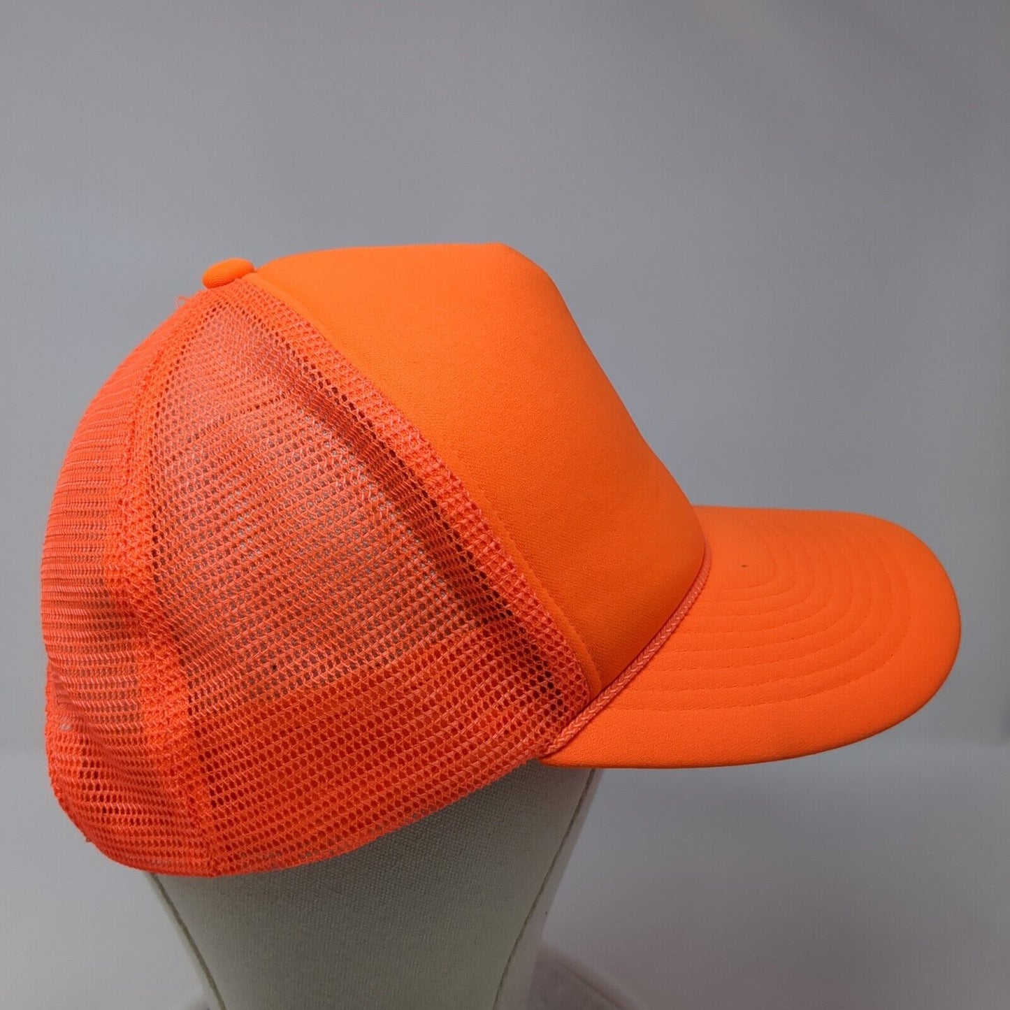 Mohr's Snapback Trucker Hat Orange One Size Adjustable Mesh Back Blank Rope