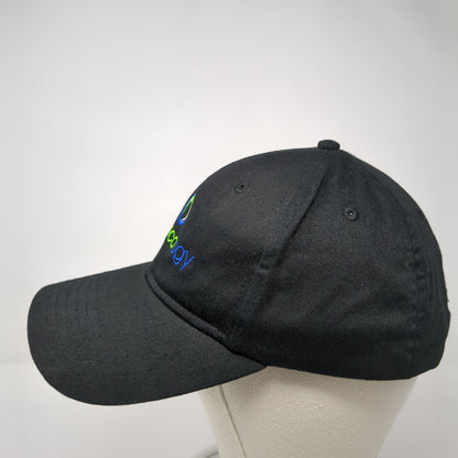 US Ecology Slideback Hat Black One Size Adjustable Embroidered 6 Panel Otto