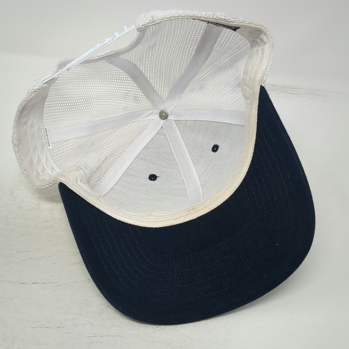 Richardson 112 Trucker Hat Blue White One Size Colombo Logo Mesh Snapback