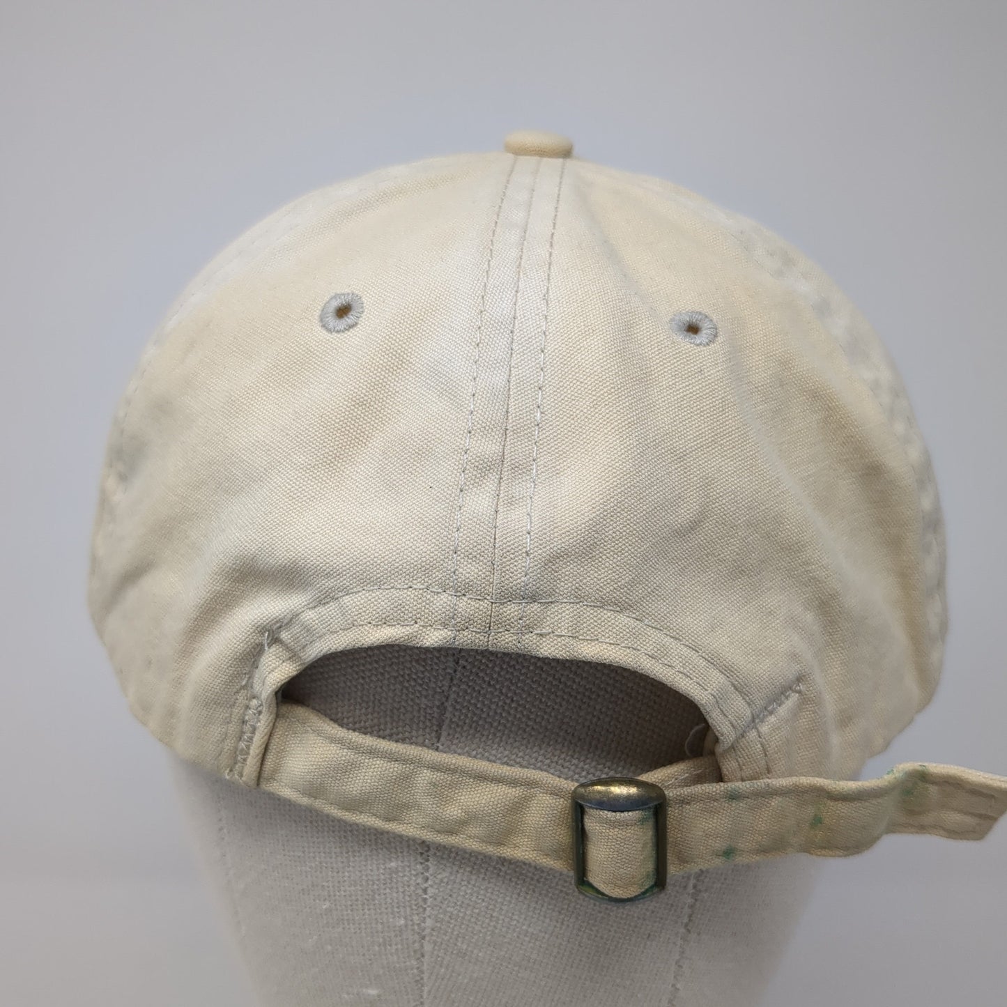 Panama Jack Baseball Cap Beige One Size Adjustable Embroidered 6 Panel Cotton