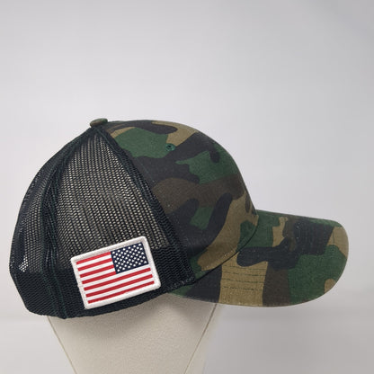 Richardson Snapback Trucker Hat Multicolor One Size Adjustable Mesh Back Camo