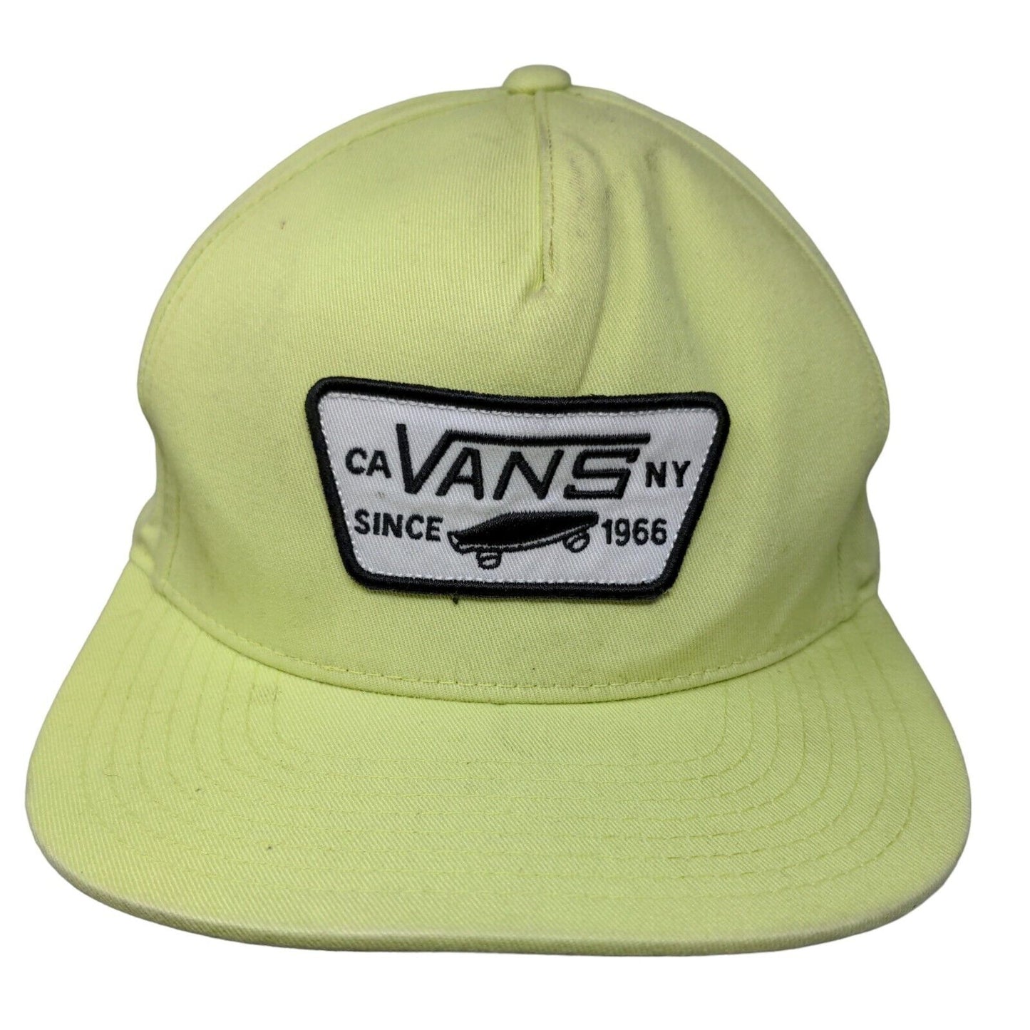VANS Since 1966 Snapback Hat Green OSFA Adjustable Embroidered Vented Holes