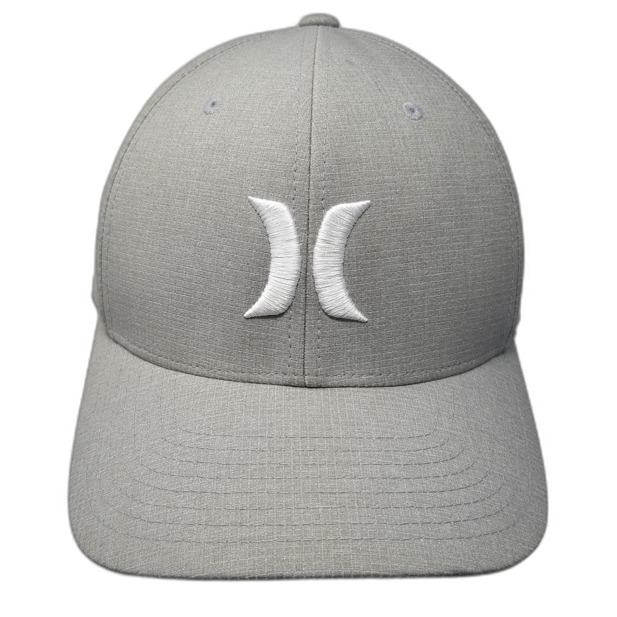 Hurley Baseball Cap Gray XL Flexfit Embroidered Logo Recycled Surf Hat