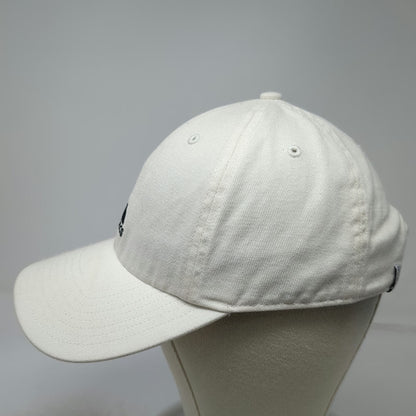 Adidas Baseball Cap White One Size Adjustable Embroidered Logo Slideback Hat