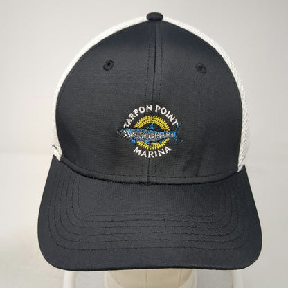 Legendary Black Baseball Cap One Size Tarpon Point Marina Mesh Back Fish Hat