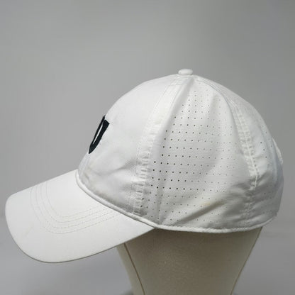 Wilson Baseball Cap White One Size Perforated Panels Embroidered Logo Sport hat