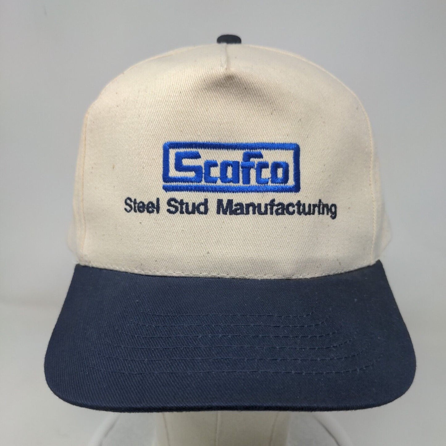 Scafco Steel Stud Manufacturing Snapback Trucker Hat Brown Tan OSFA Embroidered